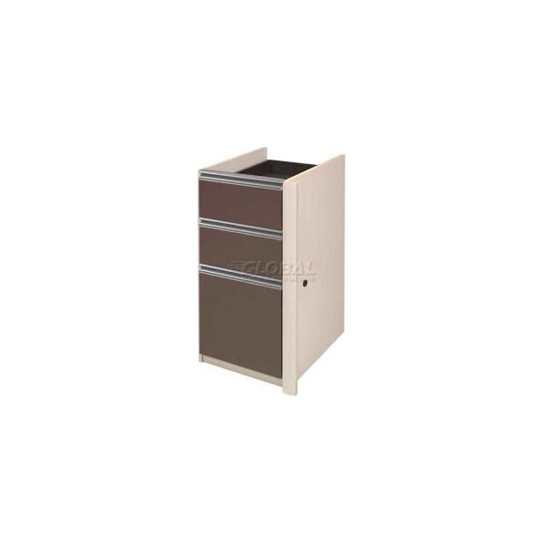 Bestar Pedestal W/out Top (Unassembled) - Slate & Sandstone - Connexion Series